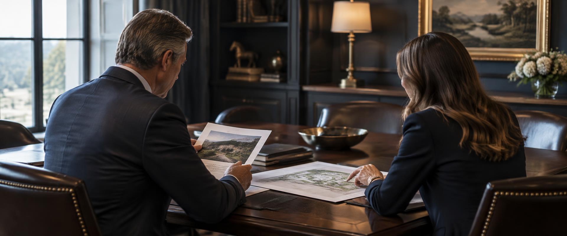 Capital partners reviewing property documents